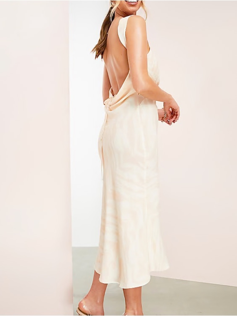 ASOS LUXE Midi Dress with cowl back
